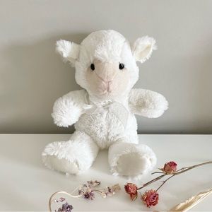 Super soft cuddly little white lamb stuffed animal